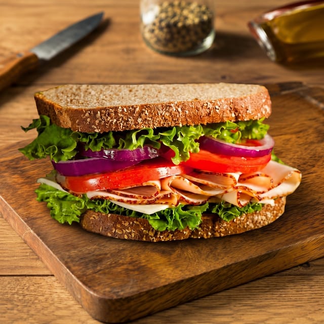 House Roast Turkey Hot Sandwich.