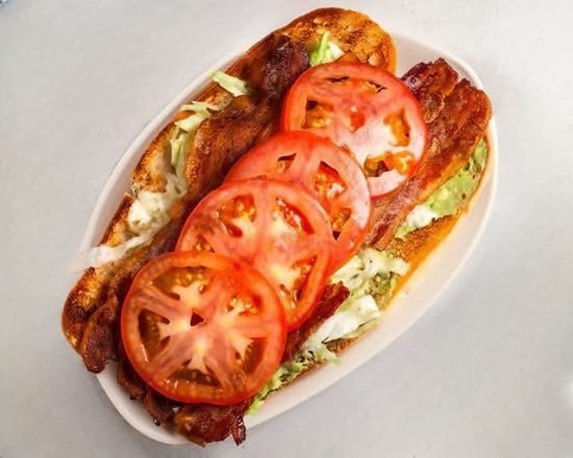 Avocado BLT Hot Sandwich.